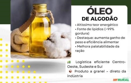 ÓLEO DE ALGODÃO - Mercado Interno e Exportação Imagem ÓLEO DE ALGODÃO - Mercado Interno e Exportação