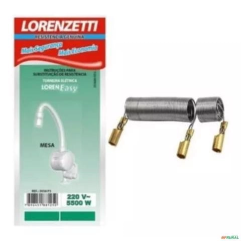 Resistência Torneira Loren Easy Bancada 220V 5500w Lorenzetti 3056-P3 Imagem Resistência Torneira Loren Easy Bancada 220V 5500w Lorenzetti 3056-P3