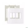 PLACA 4X4 4 POSTOS JUNTOS C/ SUPORTE BRANCO SLEEK MARGIRIUS 16020 Imagem PLACA 4X4 4 POSTOS JUNTOS C/ SUPORTE BRANCO SLEEK MARGIRIUS 16020