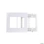 PLACA 4X4 6 POSTOS C/ SUPORTE BRANCO SLEEK MARGIRIUS 16018 Imagem PLACA 4X4 6 POSTOS C/ SUPORTE BRANCO SLEEK MARGIRIUS 16018