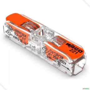 Conector Wago Compacto Emenda em Linha Com Alavanca P/ Cabo 4mm Conector Wago Compacto Emenda em Linha Com Alavanca P/ Cabo 4mm