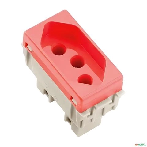 MODULO TOMADA 2P+T 20A VERMELHO 220V ARIA TRAMONTINA Imagem MODULO TOMADA 2P+T 20A VERMELHO 220V ARIA TRAMONTINA