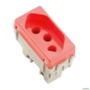 MODULO TOMADA 2P+T 20A VERMELHO 220V ARIA TRAMONTINA Imagem MODULO TOMADA 2P+T 20A VERMELHO 220V ARIA TRAMONTINA