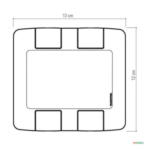 Imagem KIT 10 PLACA 4X4 Para 6 POSTOS BRANCO ARIA TRAMONTINA Imagem KIT 10 PLACA 4X4 Para 6 POSTOS BRANCO ARIA TRAMONTINA