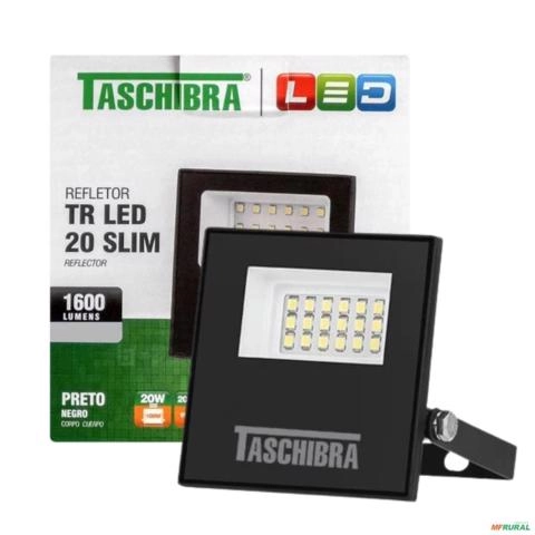 REFLETOR LED TR SLIM 20W 3000K TASCHIBRA Imagem REFLETOR LED TR SLIM 20W 3000K TASCHIBRA