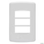 PLACA 3 MODULO 4X2 BRANCO DUALE UP SOPRANO Imagem PLACA 3 MODULO 4X2 BRANCO DUALE UP SOPRANO