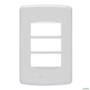 PLACA 3 MODULO 4X2 BRANCO DUALE UP SOPRANO Imagem PLACA 3 MODULO 4X2 BRANCO DUALE UP SOPRANO