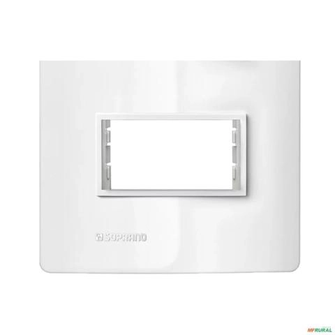 Imagem PLACA 4X2 2 MODULO C/ SUPORTE BRANCO REVITA SOPRANO Imagem PLACA 4X2 2 MODULO C/ SUPORTE BRANCO REVITA SOPRANO