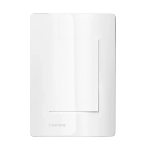 PLACA CEGA 4X2 C/ SUPORTE BRANCO REVITA SOPRANO Imagem PLACA CEGA 4X2 C/ SUPORTE BRANCO REVITA SOPRANO