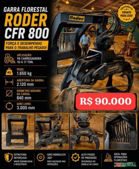 Garra Florestal Roder CFR 800 Imagem Garra Florestal Roder CFR 800