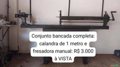 Calandra 1 Metro e Fresadora Manual Imagem Calandra 1 Metro e Fresadora Manual
