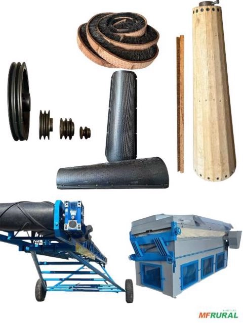 Esteiras, elevadores, escovas, peneiras… Imagem Esteiras, elevadores, escovas, peneiras…