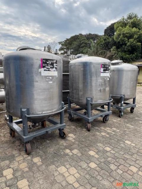 Tanque Bin em aço inox , cap 1000 lts Imagem Tanque Bin em aço inox , cap 1000 lts
