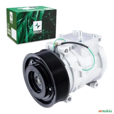Compressor de AC 10PK 24V p/ MB Atego/Axor/Actros (GREEN) Imagem Compressor de AC 10PK 24V p/ MB Atego/Axor/Actros (GREEN)
