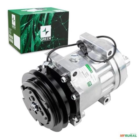 Compressor de AC Universal 7H15 1A 12V 4Fix Hrz (GREEN) Imagem Compressor de AC Universal 7H15 1A 12V 4Fix Hrz (GREEN)