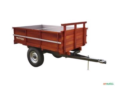 Triton Carreta Agrícola Fixa de Madeira de 2 Toneladas com Sobgrade Imagem Triton Carreta Agrícola Fixa de Madeira de 2 Toneladas com Sobgrade