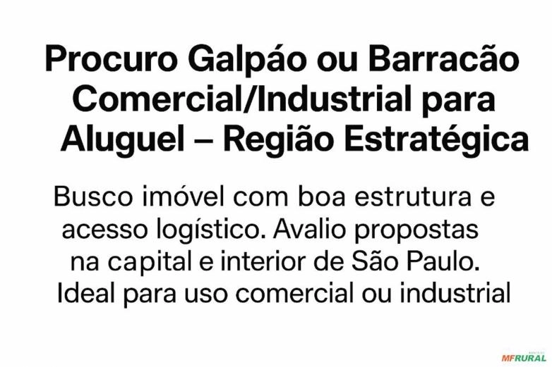 Procuro Galpão ou Barracão Imagem Procuro Galpão ou Barracão