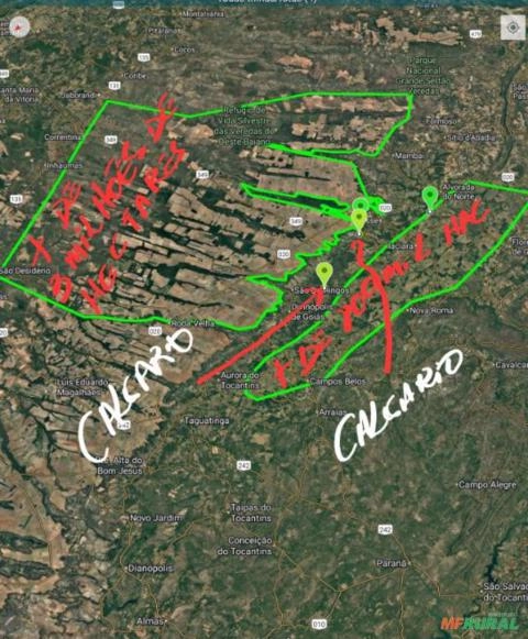 Jázida de calcário dolomítico com ótima logística Imagem Jázida de calcário dolomítico com ótima logística