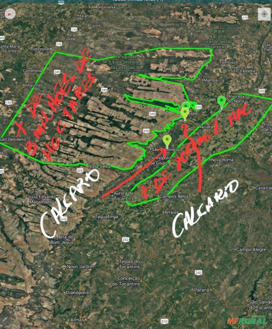 Jázida de calcário dolomítico com ótima logística Imagem Jázida de calcário dolomítico com ótima logística