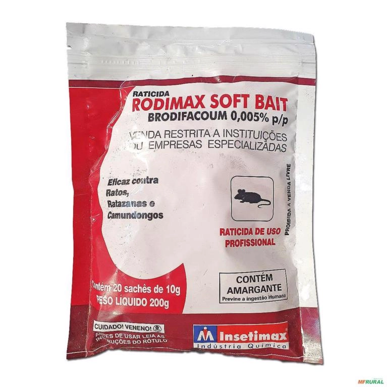 Salmix Raticida Raticida Rodimax Soft Bait 200G em Tupã SP à venda. Compre 872556