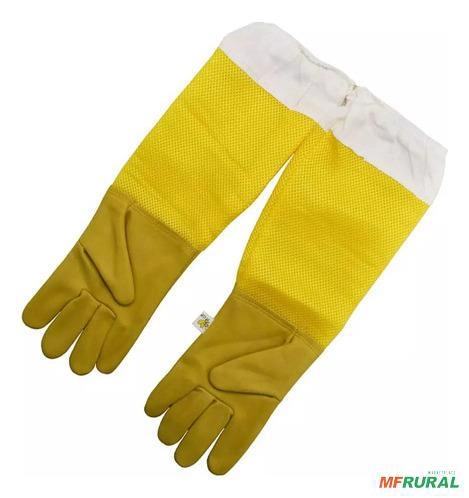 Luva Apicultura Anti Ferroada Reforçada Confortável Couro Imagem Luva Apicultura Anti Ferroada Reforçada Confortável Couro