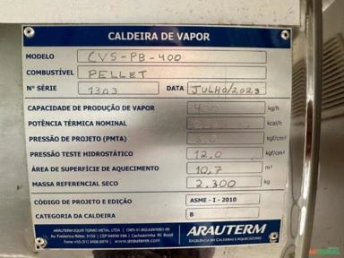 Imagem Caldeira Arauterm CVS-PB-400 Ano 2023 Imagem Caldeira Arauterm CVS-PB-400 Ano 2023