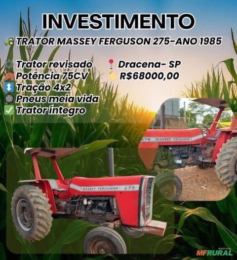 Trator Massey ferguson 275 Imagem Trator Massey ferguson 275