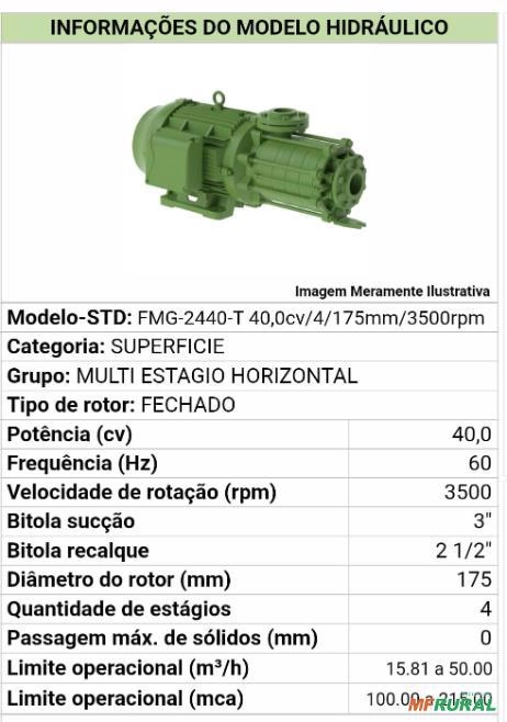 BOMBA MULTI ESTAGIO HORIZONTAL Imagem BOMBA MULTI ESTAGIO HORIZONTAL