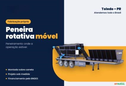 Peneira Rotativa Móvel Trommel sobre Carreta Imagem Peneira Rotativa Móvel Trommel sobre Carreta