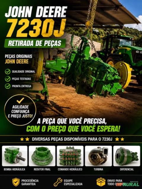 Trator John Deere-7230J-retirada de pecas Imagem Trator John Deere-7230J-retirada de pecas