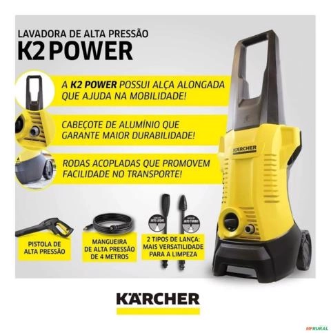 Lavadora de Pressão Karcher K2 110bar de pressão 1400 W Limpeza Profissional com Potência Imagem Lavadora de Pressão Karcher K2 110bar de pressão 1400 W Limpeza Profissional com Potência