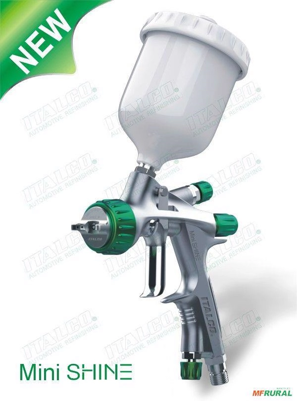 Italco Mini Shine HVLP 1.2mm 250ml Pintura Profissional Acabamento Preciso e Economia de Tinta Imagem Italco Mini Shine HVLP 1.2mm 250ml Pintura Profissional Acabamento Preciso e Economia de Tinta
