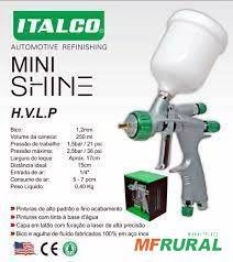 Imagem Italco Mini Shine HVLP 1.2mm 250ml Pintura Profissional Acabamento Preciso e Economia de Tinta Imagem Italco Mini Shine HVLP 1.2mm 250ml Pintura Profissional Acabamento Preciso e Economia de Tinta
