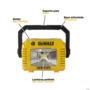 Refletor LED DeWalt DCL077B 2000 lm 20V Compacto e Versátil para Iluminação Profissional sem bateria Imagem Refletor LED DeWalt DCL077B 2000 lm 20V Compacto e Versátil para Iluminação Profissional sem bateria