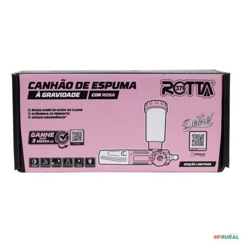 Canhão de Espuma à Gravidade Rotta376 10930 Rosa Espuma Densa com Controle e Estilo Profissional! Imagem Canhão de Espuma à Gravidade Rotta376 10930 Rosa Espuma Densa com Controle e Estilo Profissional!