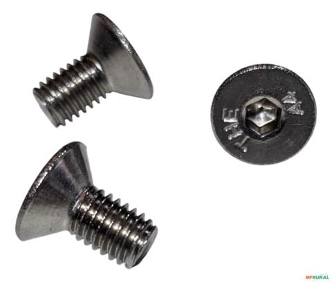 3x Parafuso Cabeça Chata Sextavado Interno M5x10 Inox A4-70 Imagem 3x Parafuso Cabeça Chata Sextavado Interno M5x10 Inox A4-70