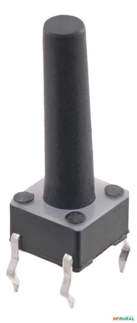 50x Chave Táctil Spst-no 24v 50ma Atuador Longo - Cor: Cinza Imagem 50x Chave Táctil Spst-no 24v 50ma Atuador Longo - Cor: Cinza