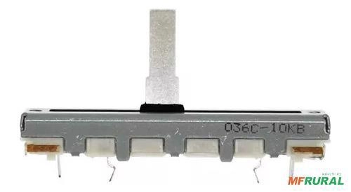 Potenciômetro Deslizante 10k Ohm Rs30111a9012 Imagem Potenciômetro Deslizante 10k Ohm Rs30111a9012
