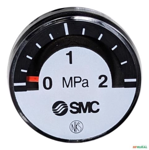 Manômetro 2 Mpa (20 Bar) Smc G27-20-01 - Voltagem: N/A Imagem Manômetro 2 Mpa (20 Bar) Smc G27-20-01 - Voltagem: N/A