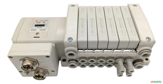 Manifold Smc Vv5qc21 Com 6 Estações E Módulo Devicenet Ex250 Imagem Manifold Smc Vv5qc21 Com 6 Estações E Módulo Devicenet Ex250