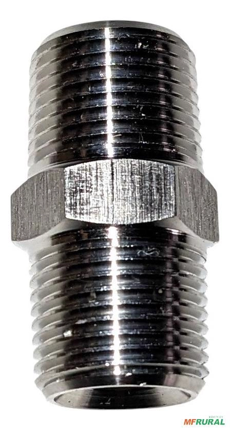 Niple Macho 3/8 Bspt Inox 304 - Voltagem: N/A Imagem Niple Macho 3/8 Bspt Inox 304 - Voltagem: N/A