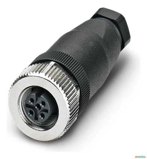 Conector M12 Fêmea 4 Polos Phoenix 1681127 - Voltagem: N/A Imagem Conector M12 Fêmea 4 Polos Phoenix 1681127 - Voltagem: N/A
