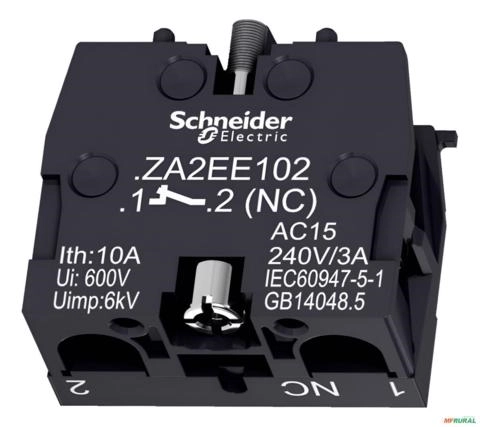 2x Bloco De Contato Auxiliar 1nf Para Botão Xa2 Za2ee102 - Voltagem: N/A Imagem 2x Bloco De Contato Auxiliar 1nf Para Botão Xa2 Za2ee102 - Voltagem: N/A