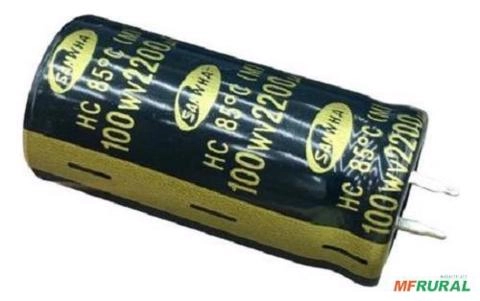 5pçs Capacitor Coreano Eletrolítico 2200uf 100v 85°c Samhwa Imagem 5pçs Capacitor Coreano Eletrolítico 2200uf 100v 85°c Samhwa