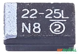 10x Capacitor De Tântalo Smd 22uf 25v 10% Original Vishay Imagem 10x Capacitor De Tântalo Smd 22uf 25v 10% Original Vishay