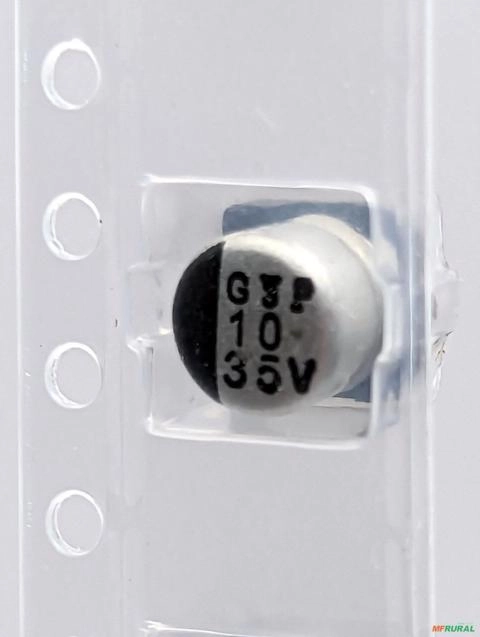 1000x Capacitor Eletrolítico De Alumínio Smd 35v 10uf Imagem 1000x Capacitor Eletrolítico De Alumínio Smd 35v 10uf