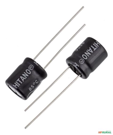 10x Capacitor Eletrolítico Ecr 220uf 35v 10 X 13mm Hitano Imagem 10x Capacitor Eletrolítico Ecr 220uf 35v 10 X 13mm Hitano