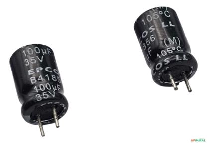 10x Capacitor Eletrolítico 100uf 35v 105°c Epcos Cortado Imagem 10x Capacitor Eletrolítico 100uf 35v 105°c Epcos Cortado