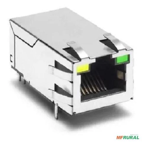 Conector Rj45 Cat5, Cat6 Ethernet Original Pulse J1011f01pnl Imagem Conector Rj45 Cat5, Cat6 Ethernet Original Pulse J1011f01pnl