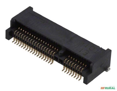 Conector Mm60 Miniplaca Pci Express 52p Fêmea 0,80mm Imagem Conector Mm60 Miniplaca Pci Express 52p Fêmea 0,80mm